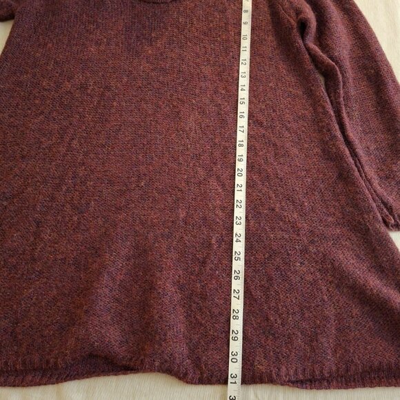 Modcloth Tunic Sweater Sz 1X Cowl Neck Metallic Wool Blend Christmas Holiday - Picture 12 of 16